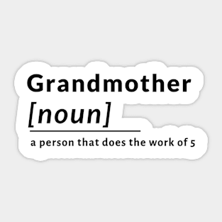 Definition Grandmother Noun Person Families Work Sticker